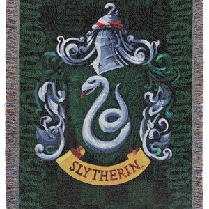 Sold- Slytherin Crest Woven Throw Blanket - Harry Potter